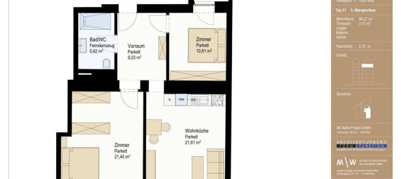 3غرفة بانتهاوس في Vienna, Austria رقم 182977 10