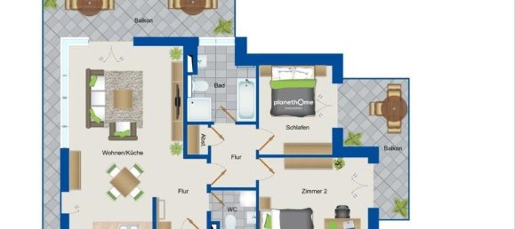 Penthouse de 3 divisões em Altona, Germany N.º 92848 16