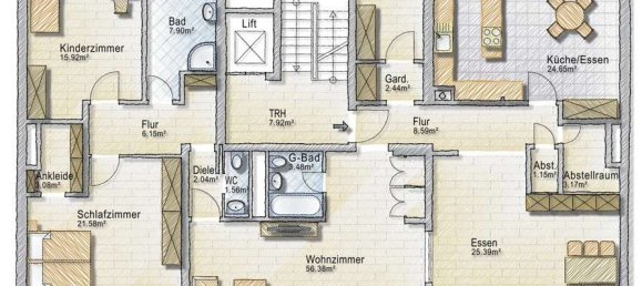 Квартира с 4 комнатами в Нижняя Саксония, Германия № 278346 18
