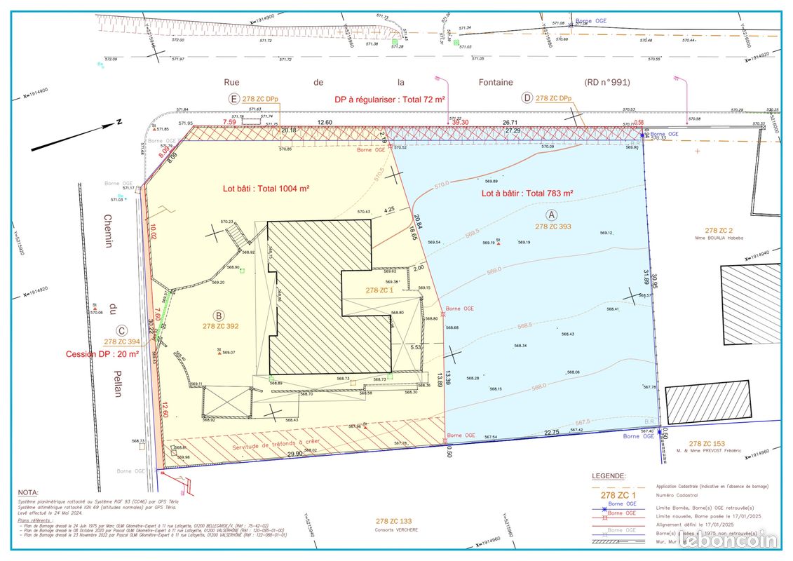  قطعة أرض في Ain, France 783متر مربع رقم 341149