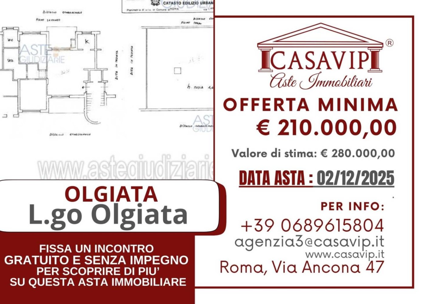 Квартира с 2 спальнями в Рим, Италия № 324656