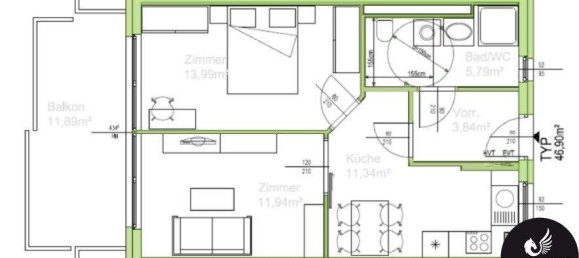 2غرفة شقة في Liebenau, Austria رقم 34713 6