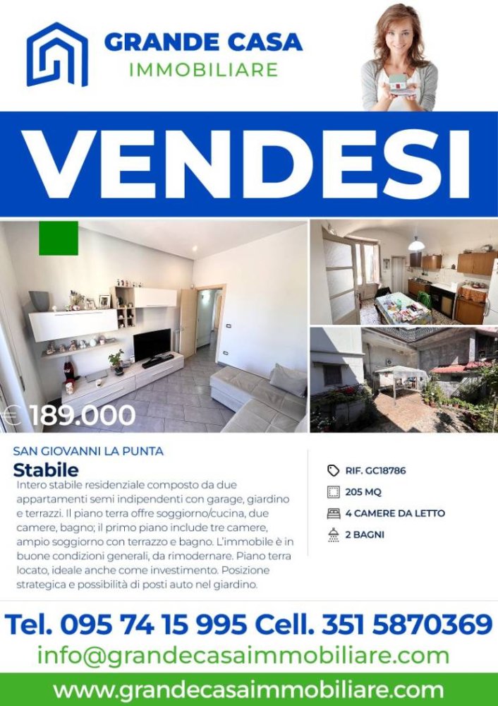 Дом с 4 спальнями в Сан Джованни ла Пунта, Италия № 294593