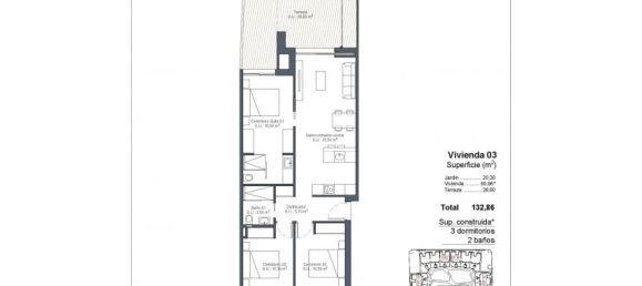 3 Schlafzimmer Bungalow in Ciudad Quesada, Spain, Nr. 136197 9