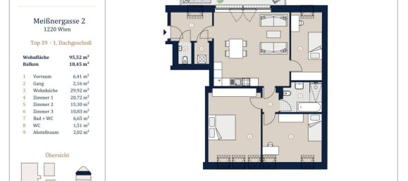 Квартира с 4 комнатами в Вена, Австрия № 214897 24