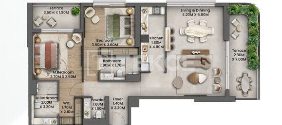 4 dormitorios ático en venta en Dubai, UAE № 111304 20