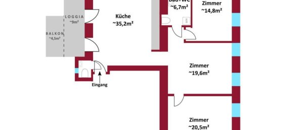 3غرفة شقة في Meidling, Austria رقم 169791 6