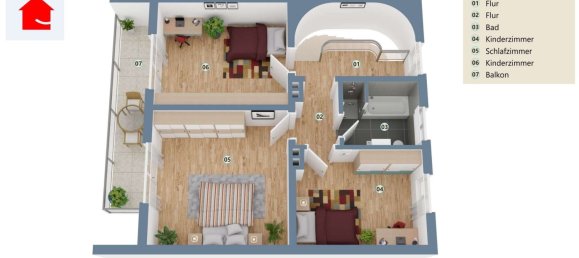 3 غرف نوم تاون هاوس في Steinfurt, Germany رقم 194597 21