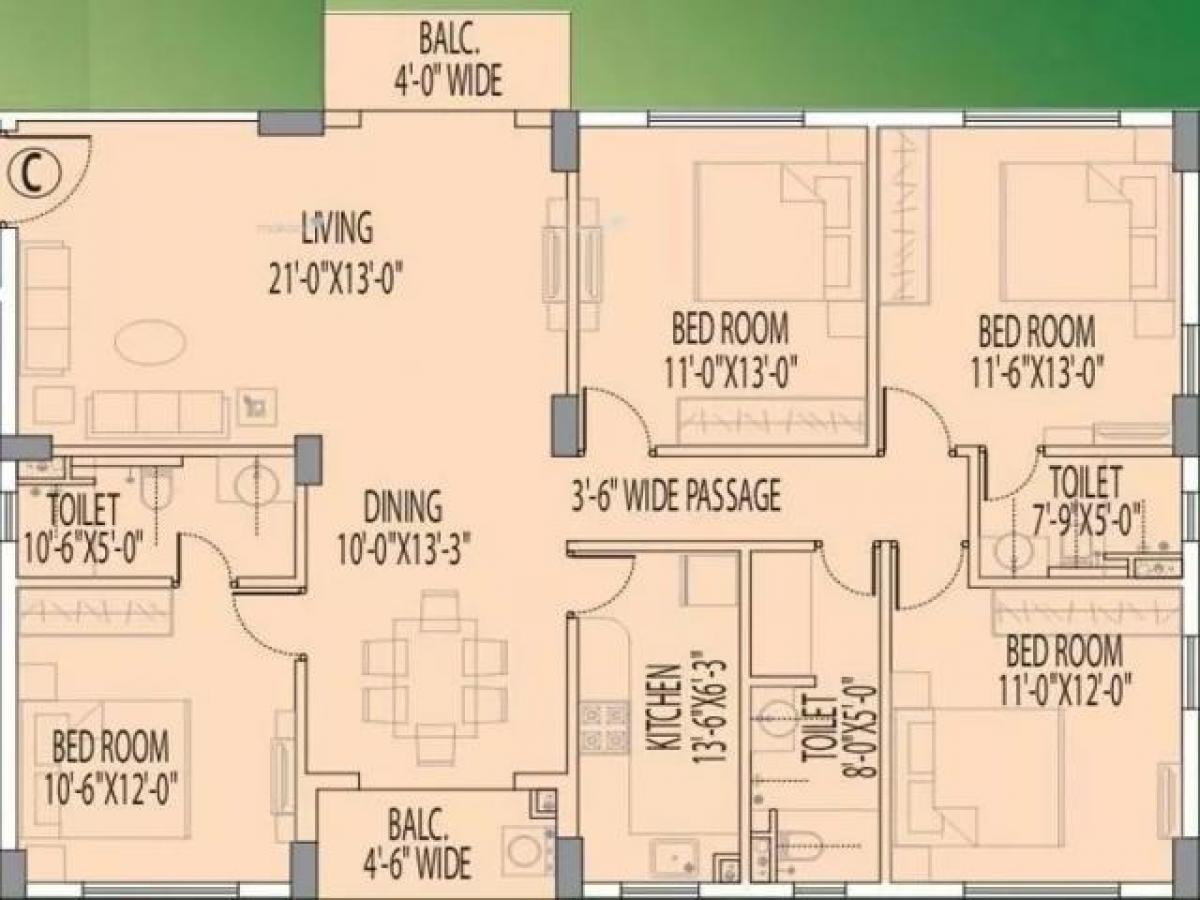 Дом с 4 спальнями в Колката, Индия № 44483