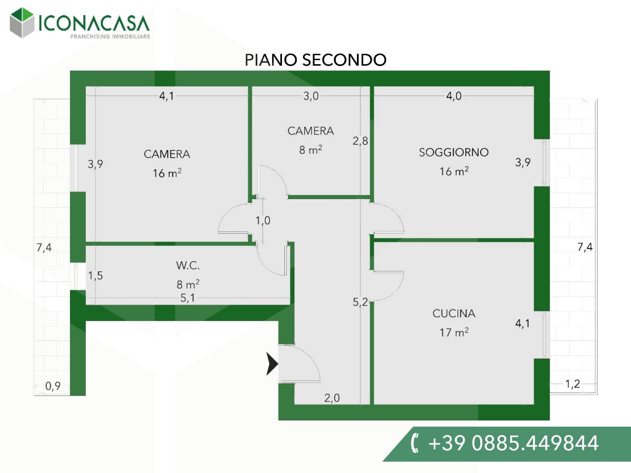 Apartamento de 4 divisões em Cerignola, Italy N.º 27992