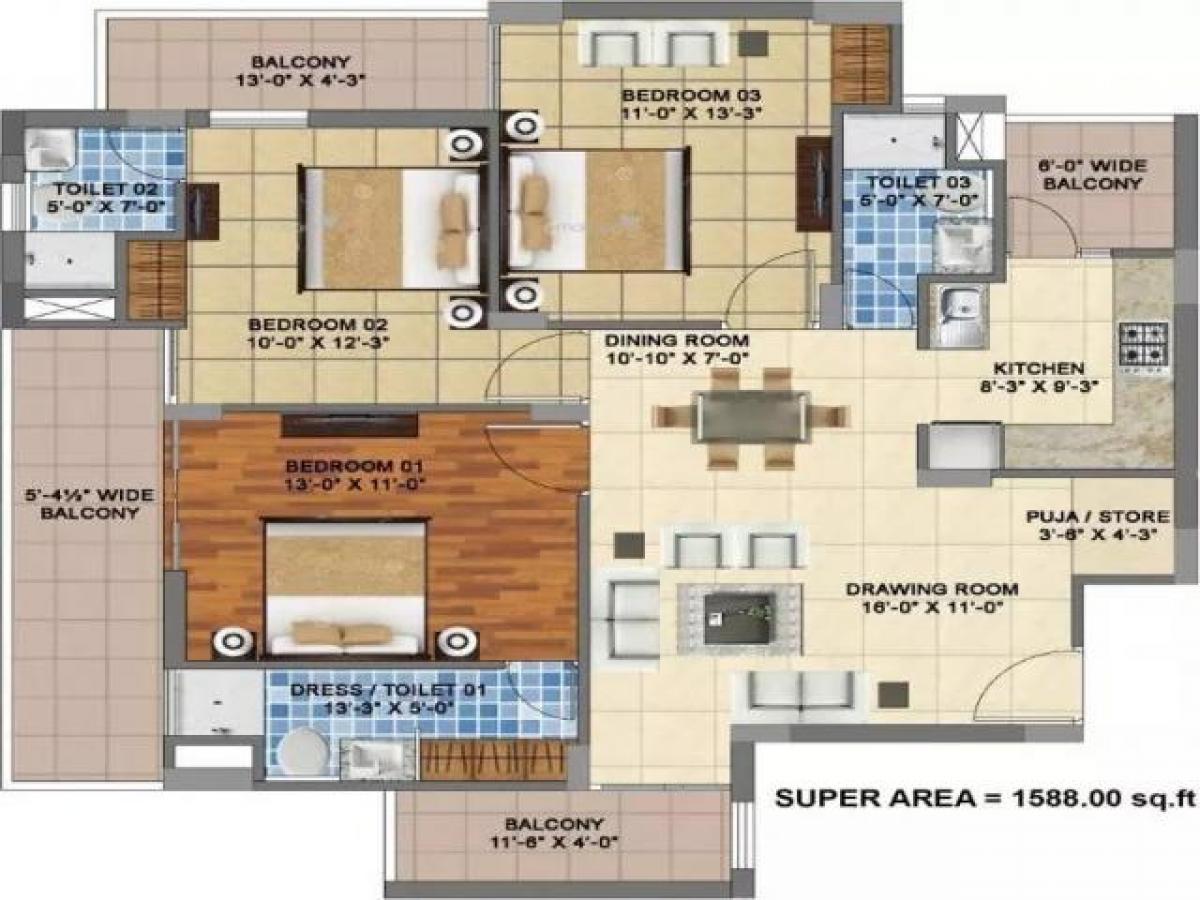 3 bedrooms House in Mohali, India No. 21010