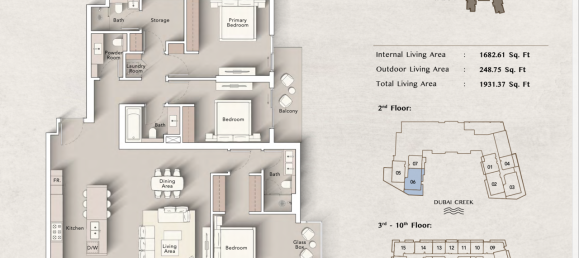 3 bedrooms Apartment in ART BAY, Al Jaddaf, UAE No. 118934 9