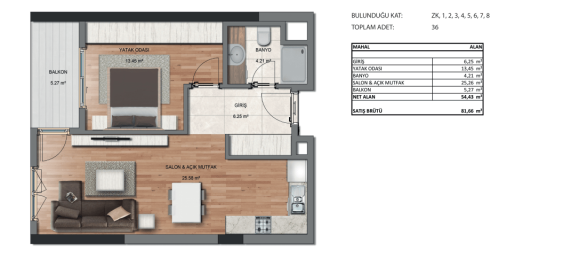 2 rooms Penthouse in Küçükçekmece, Turkey No. 9847 12