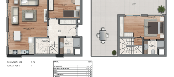 2 rooms Penthouse in Küçükçekmece, Turkey No. 9847 22