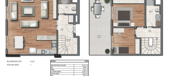 2 rooms Penthouse in Küçükçekmece, Turkey No. 9847 23