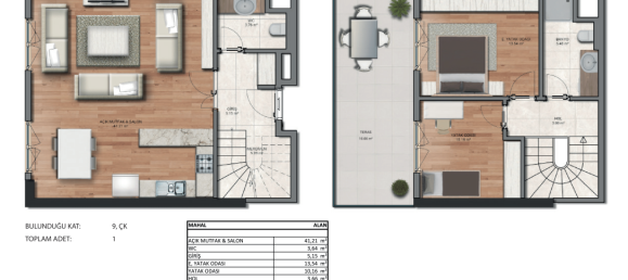 2 rooms Penthouse in Küçükçekmece, Turkey No. 9847 27