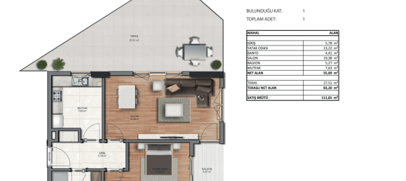 2 rooms Penthouse in Küçükçekmece, Turkey No. 9847 15