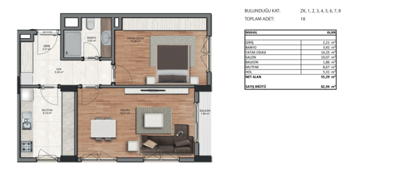 2 rooms Penthouse in Küçükçekmece, Turkey No. 9847 18