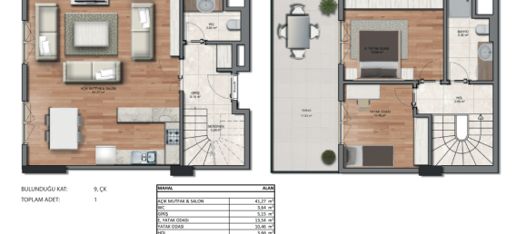 2 rooms Penthouse in Küçükçekmece, Turkey No. 9847 26