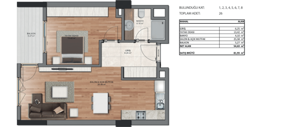 2 rooms Penthouse in Küçükçekmece, Turkey No. 9847 14
