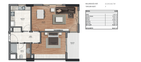 2 rooms Penthouse in Küçükçekmece, Turkey No. 9847 16