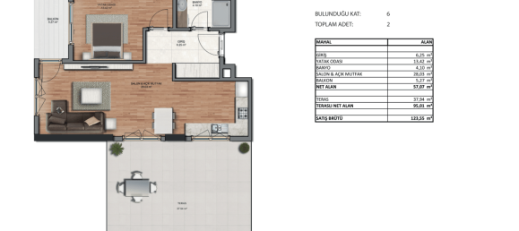 2 rooms Penthouse in Küçükçekmece, Turkey No. 9847 19
