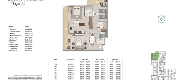 2 dormitorios apartamento en venta en Falcon City of Wonders, Dubai, UAE № 182200 3