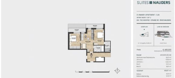 3غرفة شقة في Nauders, Austria رقم 175026 5