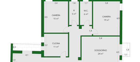 5 rooms Apartment in Bologna, Italy No. 34466 3