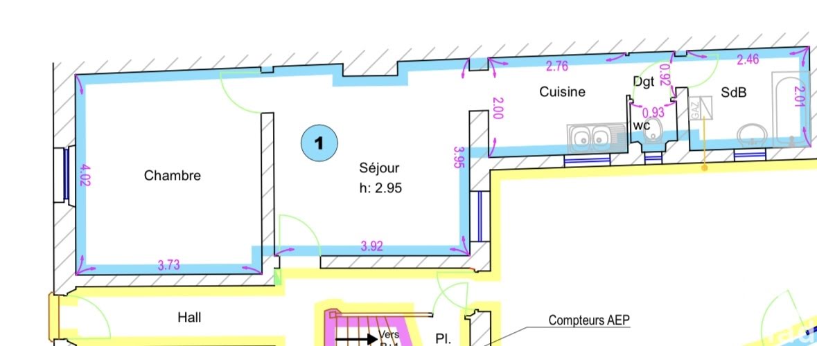 2-Zimmer Wohnung in Reims, France, Nr. 244098