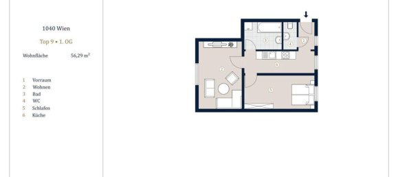 Apartamento de 2 divisões em Wieden, Austria N.º 252898 10