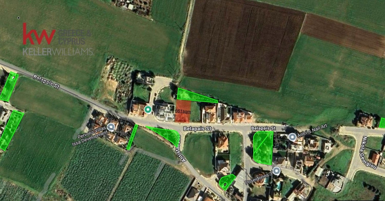661 m² terreno en venta en Pervolia, Larnaka, Cyprus № 181259