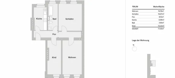 Apartamento de 3 habitaciónes en Friedrichshain, Germany No. 48540 13