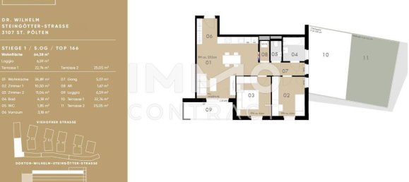 2 chambres Appartement à St. Polten, Austria No. 2357 11