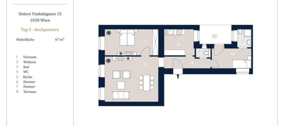 3-Zimmer Wohnung in Wien, Austria, Nr. 131913 7