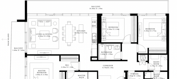 3 غرف نوم شقة في GRAND BLEU TOWER, دبي, UAE رقم 61152 2