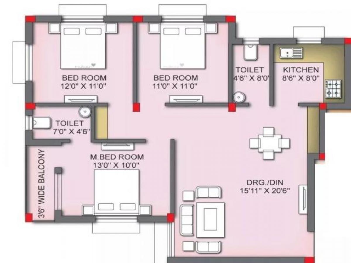 3 bedrooms House in Bhubaneshwar, India No. 67119