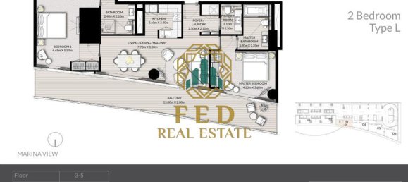 2 Schlafzimmer Wohnung in Dubai Marina, UAE, Nr. 8102 5