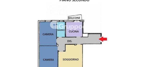 3 rooms Apartment in Magenta, Italy No. 15231 22