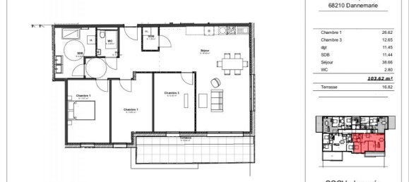 3 bedrooms Apartment in Dannemarie, France No. 73402 7