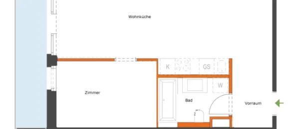 2غرفة شقة في Penzing, Austria رقم 96409 14