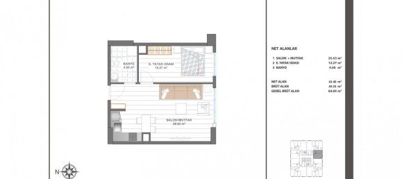 Studio in Bagcilar, Turkey, Nr. 16546 16