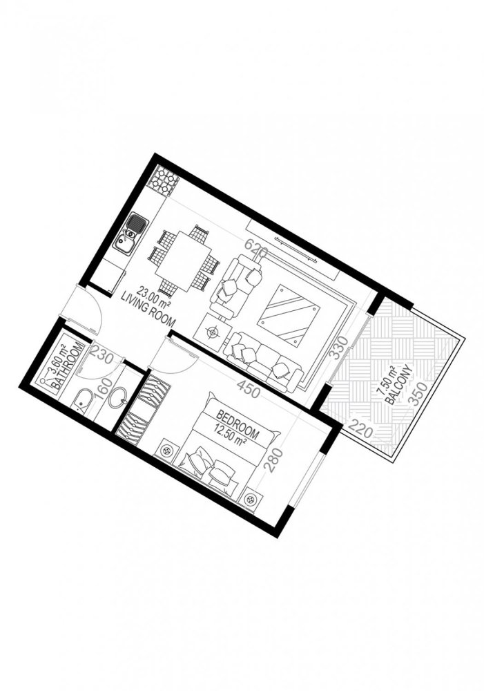 Apartamento de 1+1 en Yekta Sungate Residence, Gazipasa, Turkey No. 40146 1