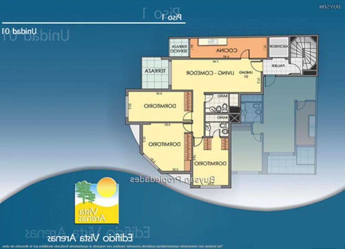 3 chambres Appartement à Montevideo, Uruguay No. 11934