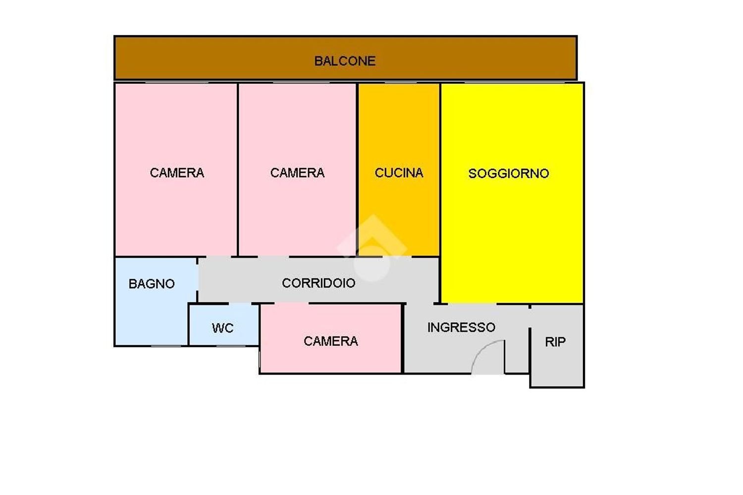 4 rooms Apartment in Rome, Italy No. 44906