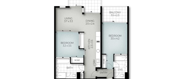 2 غرف نوم شقة في Kingscliff, Australia رقم 469 16