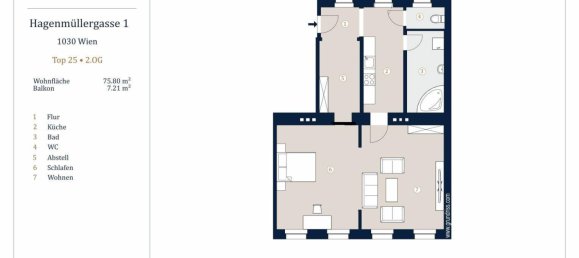 2 rooms Apartment in Vienna, Austria No. 144916 6