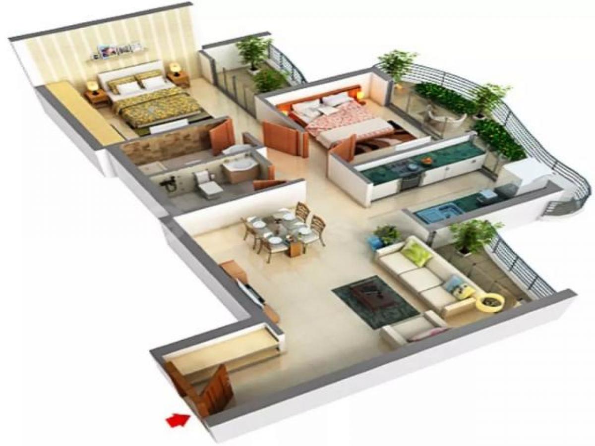 2 bedrooms House in Mumbai, India No. 58400