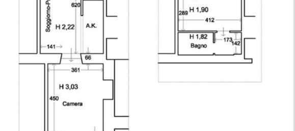 2-Zimmer Wohnung in Rome, Italy, Nr. 204759 13