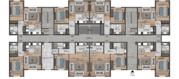 Квартира с 2 комнатами в Эсеньюрт, Турция № 30056 19